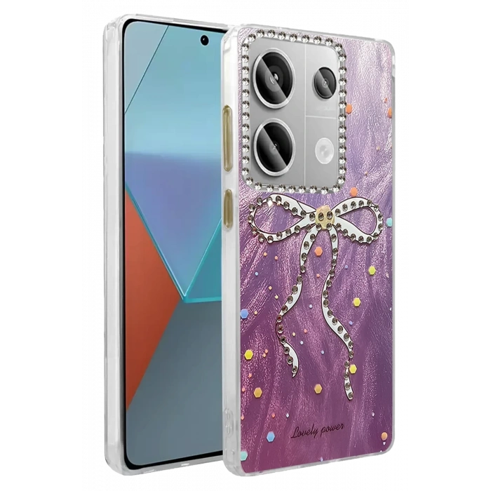 Mey İthalat®   Redmi Note 13 Pro 4G Kılıf Blade Aynalı Desenli Kapak - Desen 1
