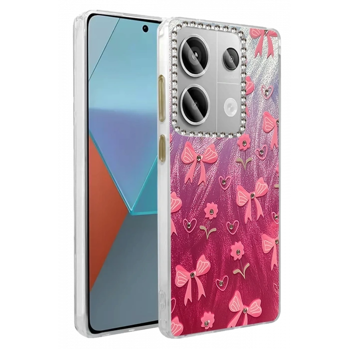 Mey İthalat®   Redmi Note 13 Pro 4G Kılıf Blade Aynalı Desenli Kapak - Desen 3