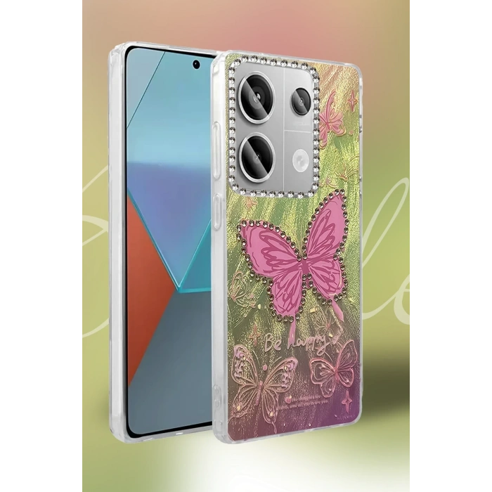 Mey İthalat®   Redmi Note 13 Pro 4G Kılıf Blade Aynalı Desenli Kapak - Desen 3