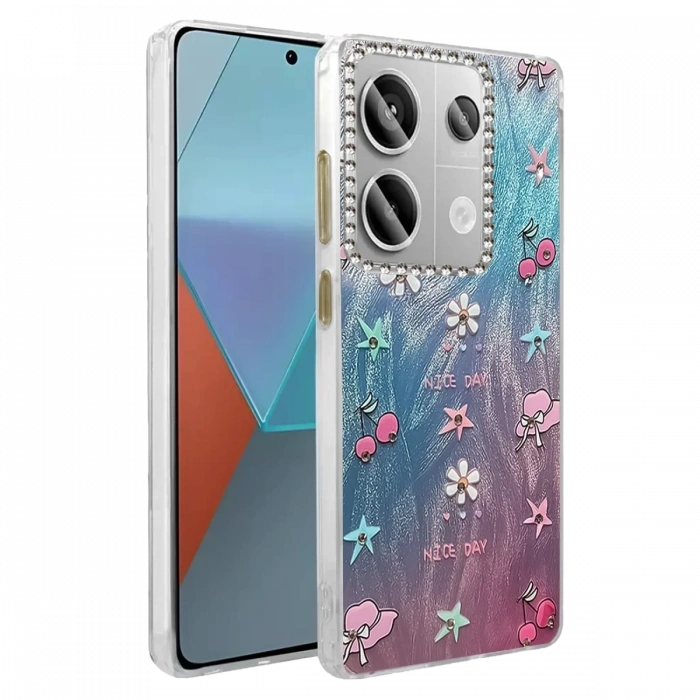 Mey İthalat®   Redmi Note 13 Pro 4G Kılıf Blade Aynalı Desenli Kapak - Desen 4