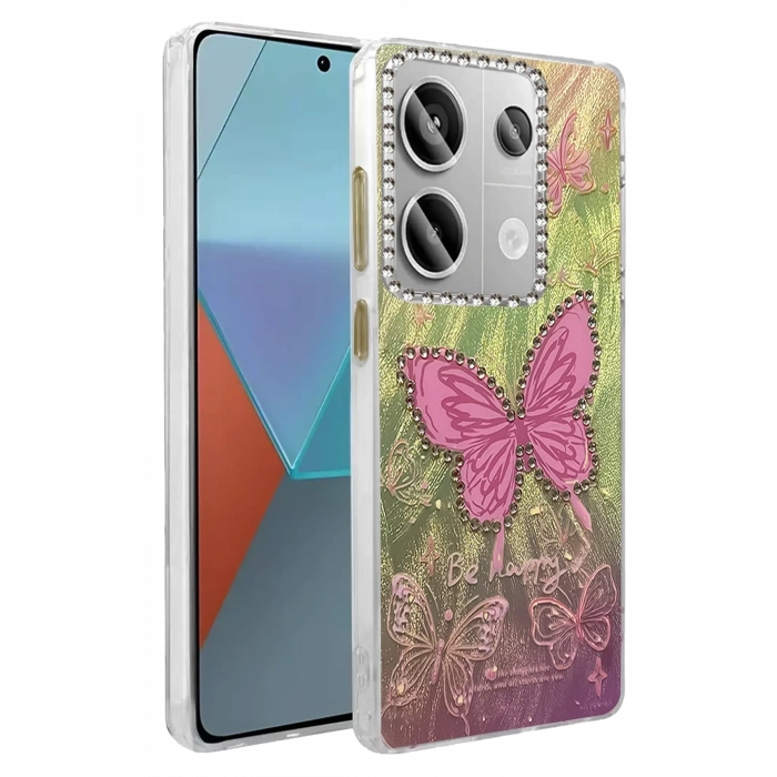Mey İthalat®   Redmi Note 13 Pro 4G Kılıf Blade Aynalı Desenli Kapak - Desen 5