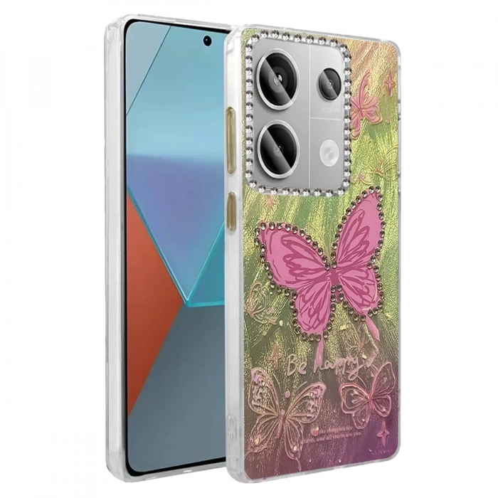Mey İthalat®   Redmi Note 13 Pro 4G Kılıf Blade Aynalı Desenli Kapak - Desen 5