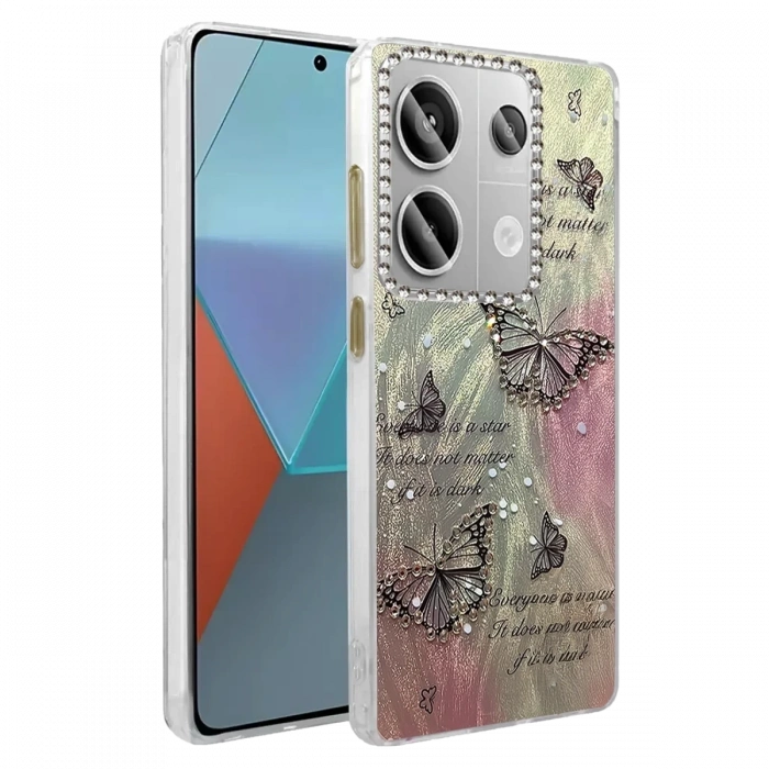 Mey İthalat®   Redmi Note 13 Pro 4G Kılıf Blade Aynalı Desenli Kapak - Desen 6