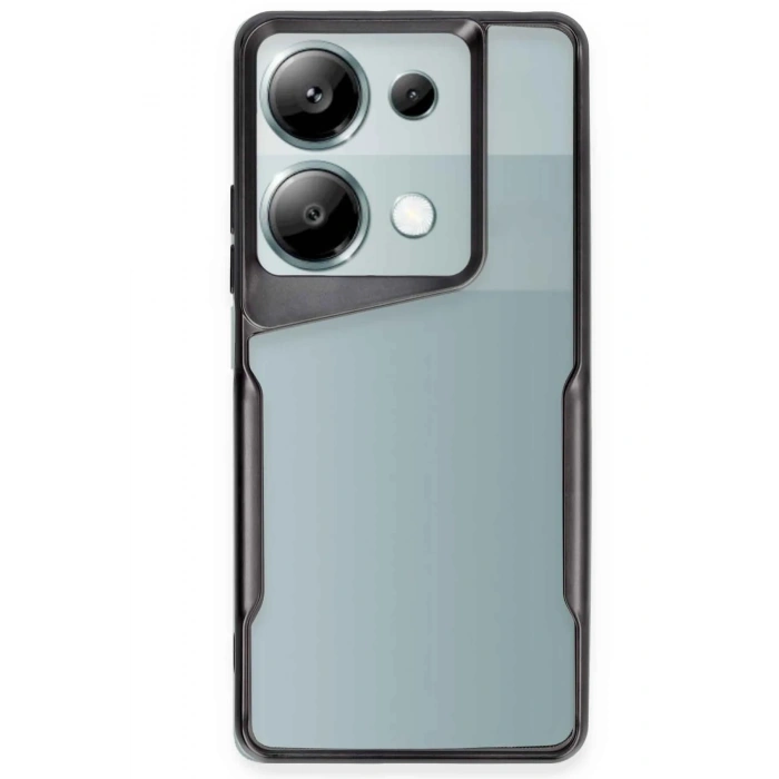 Mey İthalat®   Redmi Note 13 Pro 4G Kılıf Boyi Silikon Kapak - Siyah
