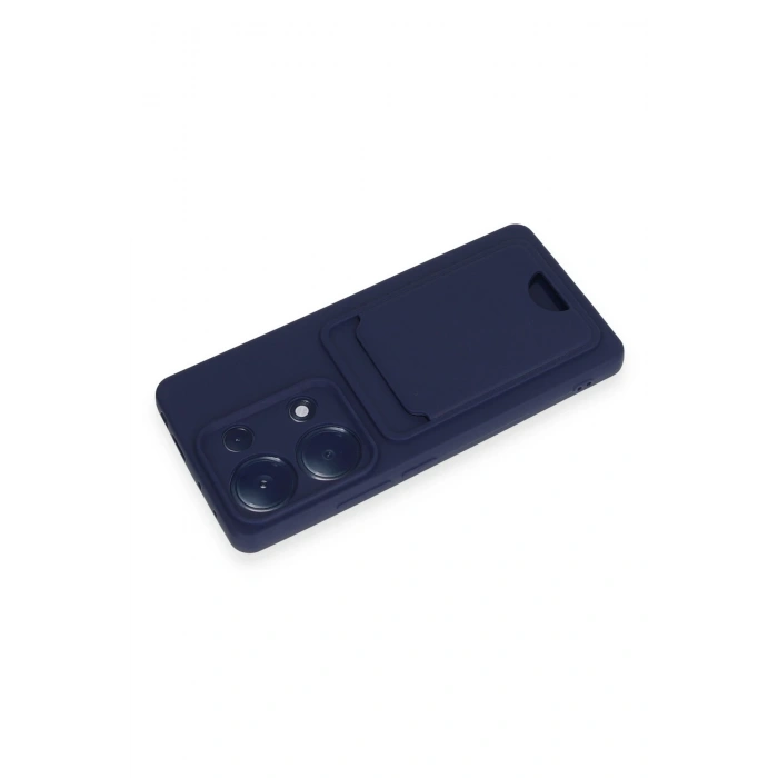 Mey İthalat®   Redmi Note 13 Pro 4G Kılıf Kelvin Kartvizitli Silikon - Lacivert