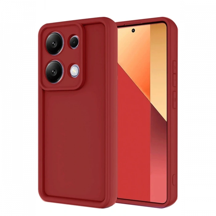 Mey İthalat®   Redmi Note 13 Pro 4G Kılıf Viera Silikon - Kırmızı