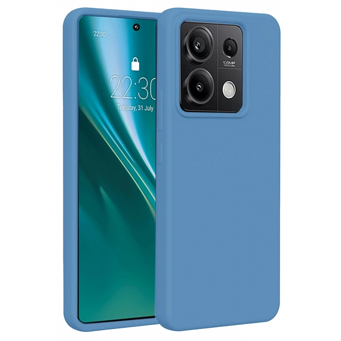 Mey İthalat®   Redmi Note 13 Pro 5G Kılıf First Silikon - Mavi
