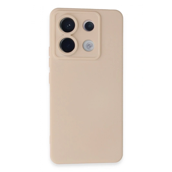 Mey İthalat®   Redmi Note 13 Pro 5G Kılıf Nano içi Kadife Silikon - Pudra