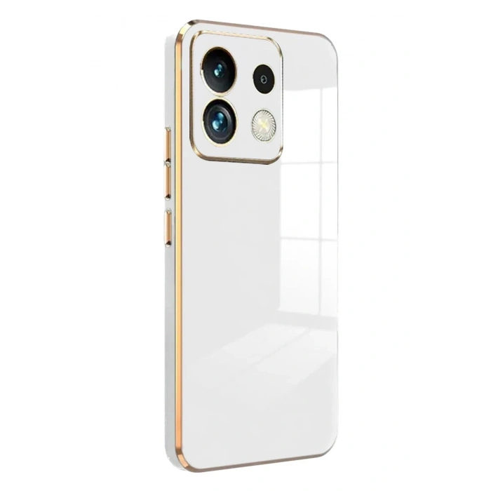 Mey İthalat®   Redmi Note 13 Pro 5G Kılıf Volet Silikon - Beyaz