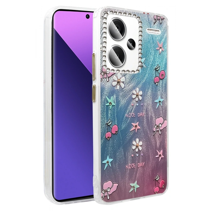 Mey İthalat®   Redmi Note 13 Pro Plus Kılıf Blade Aynalı Desenli Kapak - Desen 4
