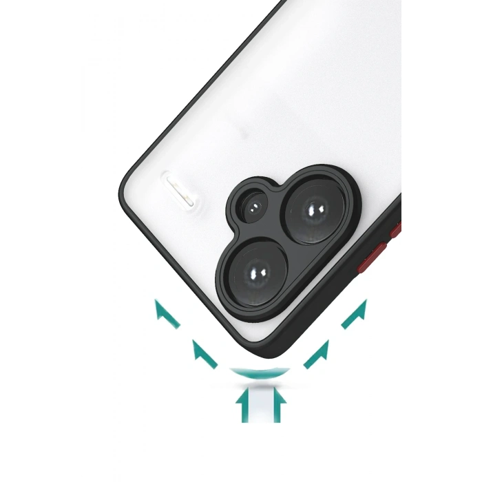 Mey İthalat®   Redmi Note 13 Pro Plus Kılıf Montreal Silikon Kapak - Siyah