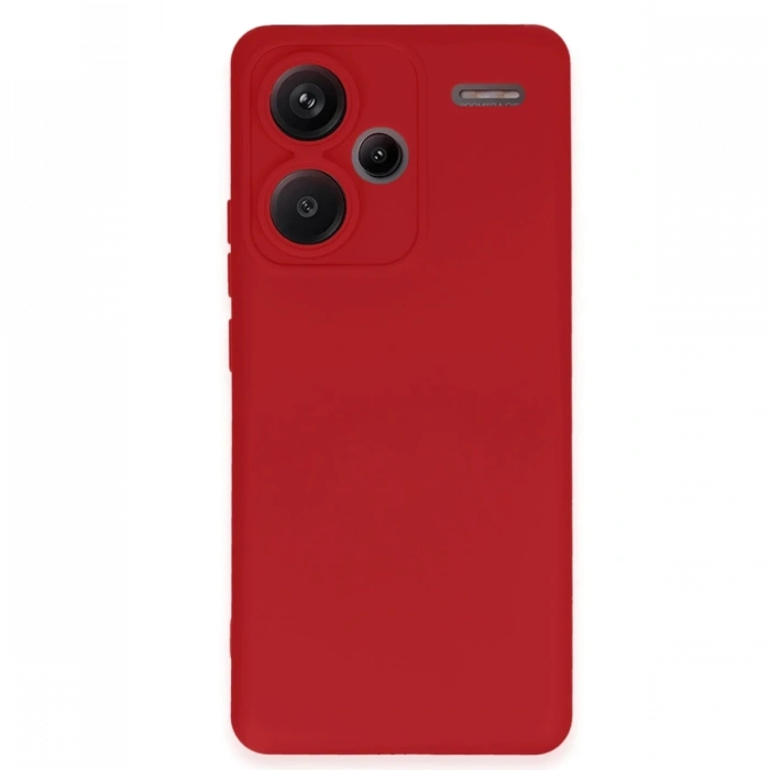 Mey İthalat®   Redmi Note 13 Pro Plus Kılıf Nano içi Kadife Silikon - Kırmızı