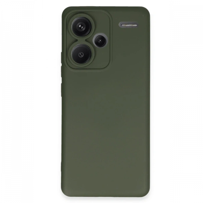 Mey İthalat®   Redmi Note 13 Pro Plus Kılıf Nano içi Kadife Silikon - Koyu Yeşil