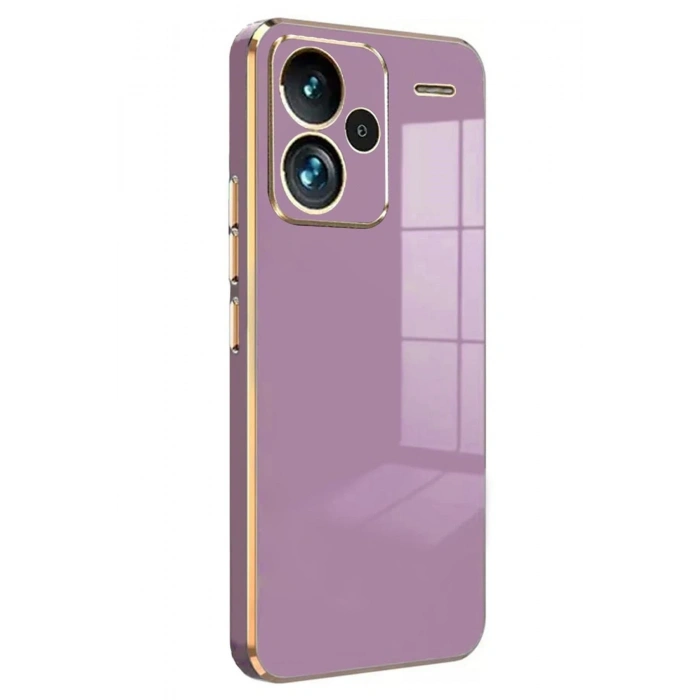 Mey İthalat®   Redmi Note 13 Pro Plus Kılıf Volet Silikon - Mor