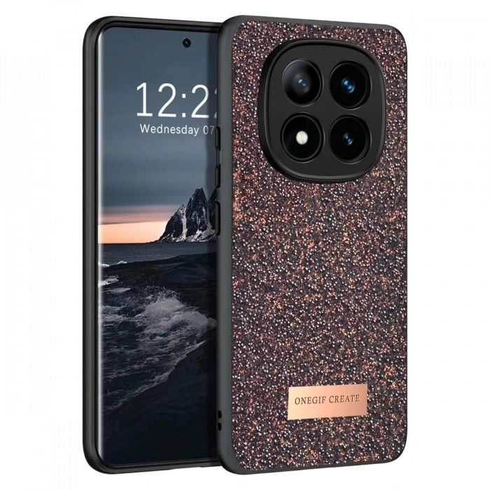 Mey İthalat®   Redmi Note 14 Pro 4G Bright Simli Kapak - Derin Mor