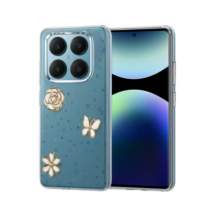 Mey İthalat®   Redmi Note 14 Pro 4G Fiyonk Desenli Kapak - Desen 10