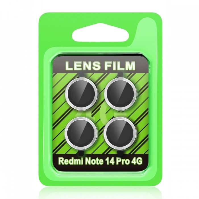 Mey İthalat®   Redmi Note 14 Pro 4G Raze Metal Kamera Lens - Gümüş
