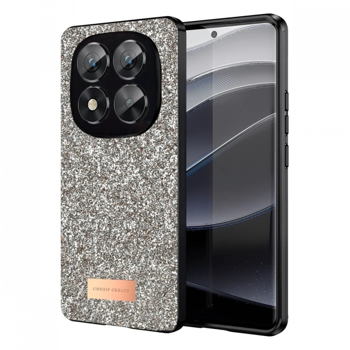 Mey İthalat®   Redmi Note 14 Pro 5G Bright Simli Kapak - Gold