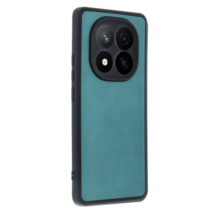 Mey İthalat®   Redmi Note 14 Pro 5G Kılıf Aras Deri Kapak - Açık Yeşil