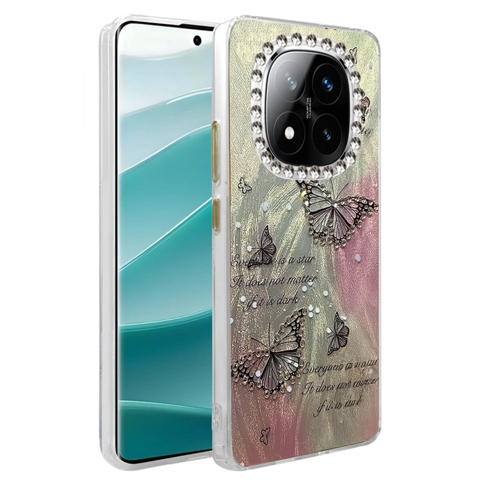 Mey İthalat®   Redmi Note 14 Pro 5G Kılıf Blade Aynalı Desenli Kapak - Desen 6