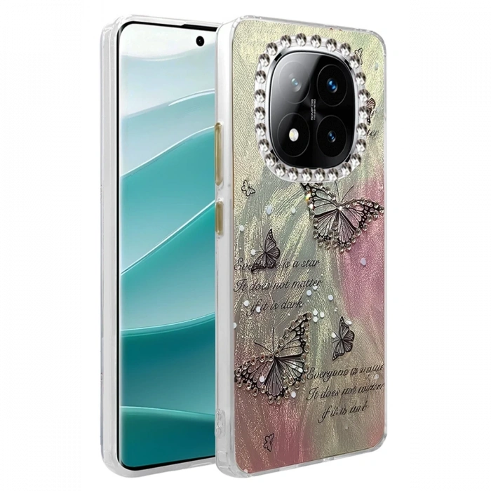 Mey İthalat®   Redmi Note 14 Pro 5G Kılıf Blade Aynalı Desenli Kapak - Desen 6