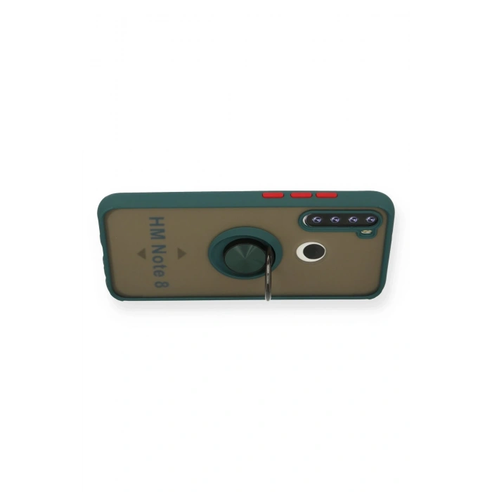 Mey İthalat®   Redmi Note 8 Kılıf Montreal Yüzüklü Silikon Kapak - Yeşil