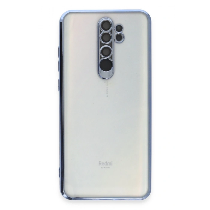 Mey İthalat®   Redmi Note 8 Pro Kılıf  Lensli Silikon - Açık Mavi