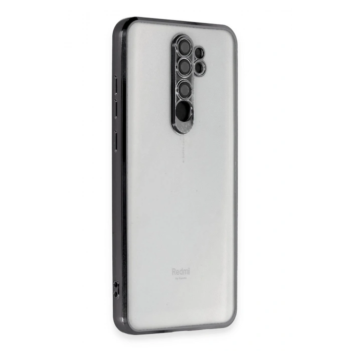 Mey İthalat®   Redmi Note 8 Pro Kılıf  Lensli Silikon - Siyah