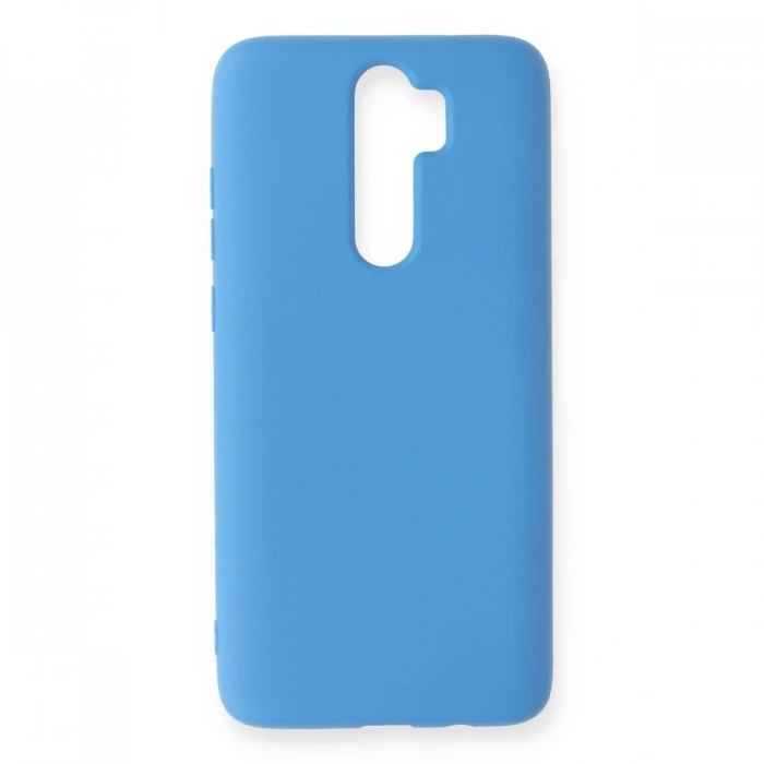 Mey İthalat®   Redmi Note 8 Pro Kılıf Nano içi Kadife Silikon - Mavi