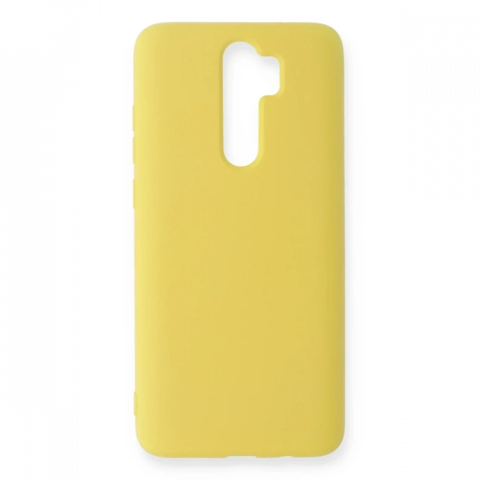 Mey İthalat®   Redmi Note 8 Pro Kılıf Nano içi Kadife Silikon - Sarı