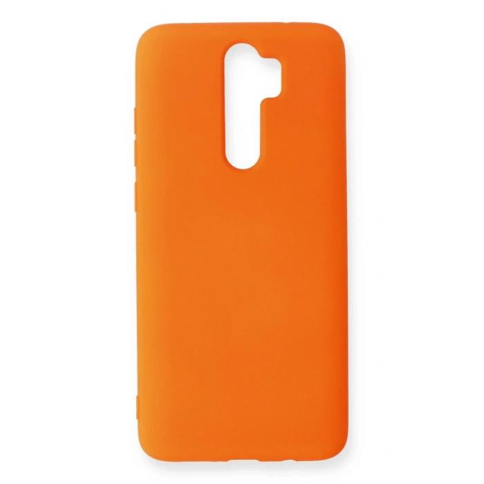 Mey İthalat®   Redmi Note 8 Pro Kılıf Nano içi Kadife Silikon - Turuncu