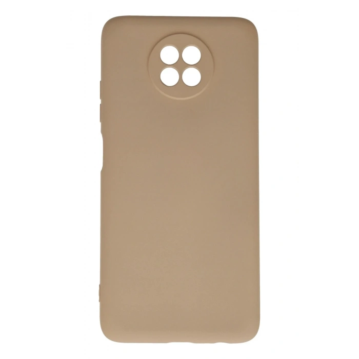Mey İthalat®   Redmi Note 9 5G Kılıf Nano içi Kadife Silikon - Bej