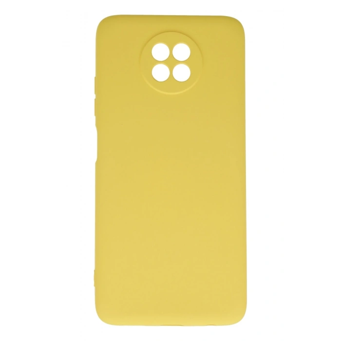 Mey İthalat®   Redmi Note 9 5G Kılıf Nano içi Kadife Silikon - Sarı