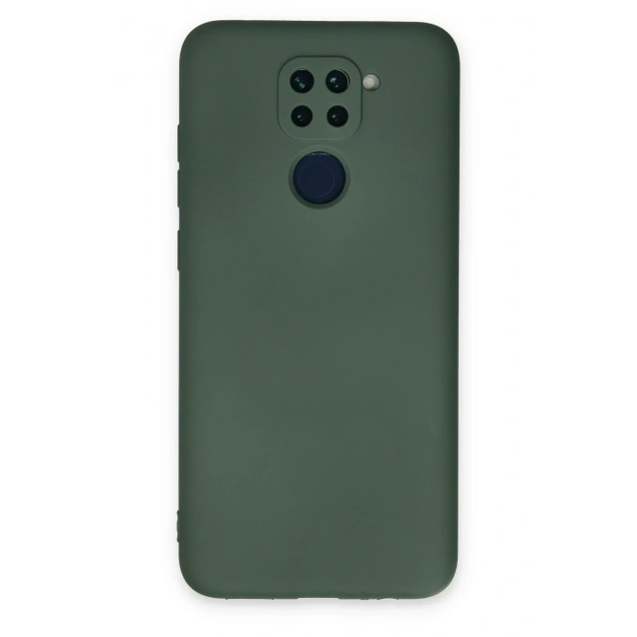 Mey İthalat®   Redmi Note 9 Kılıf Nano içi Kadife Silikon - Koyu Yeşil