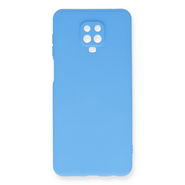 Mey İthalat®   Redmi Note 9 Pro Kılıf Nano içi Kadife Silikon - Mavi