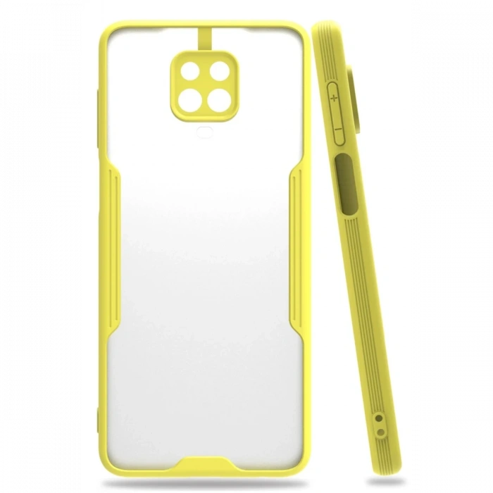 Mey İthalat®   Redmi Note 9S Kılıf Platin Silikon - Sarı