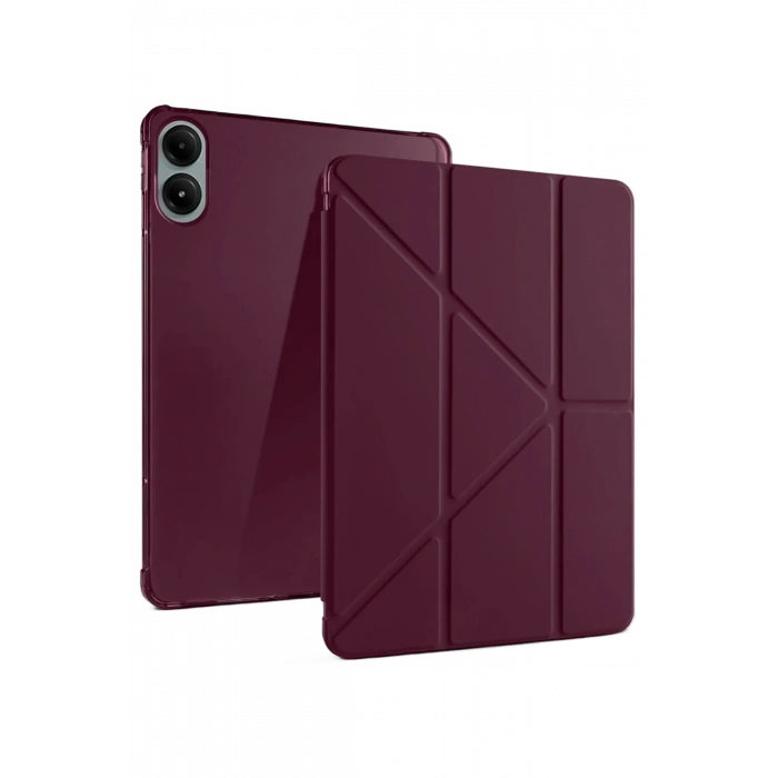 Mey İthalat®   Redmi Pad Pro 12.1 Kılıf Kalemlikli Mars Tablet Kılıfı - Mürdüm