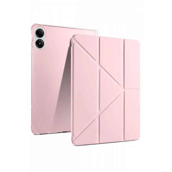 Mey İthalat®   Redmi Pad Pro 12.1 Kılıf Kalemlikli Mars Tablet Kılıfı - Rose Gold