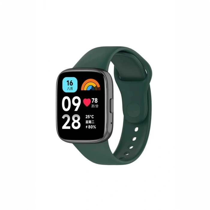 Mey İthalat®   Redmi Watch 3 Active Klasik Kordon - Haki Yeşil