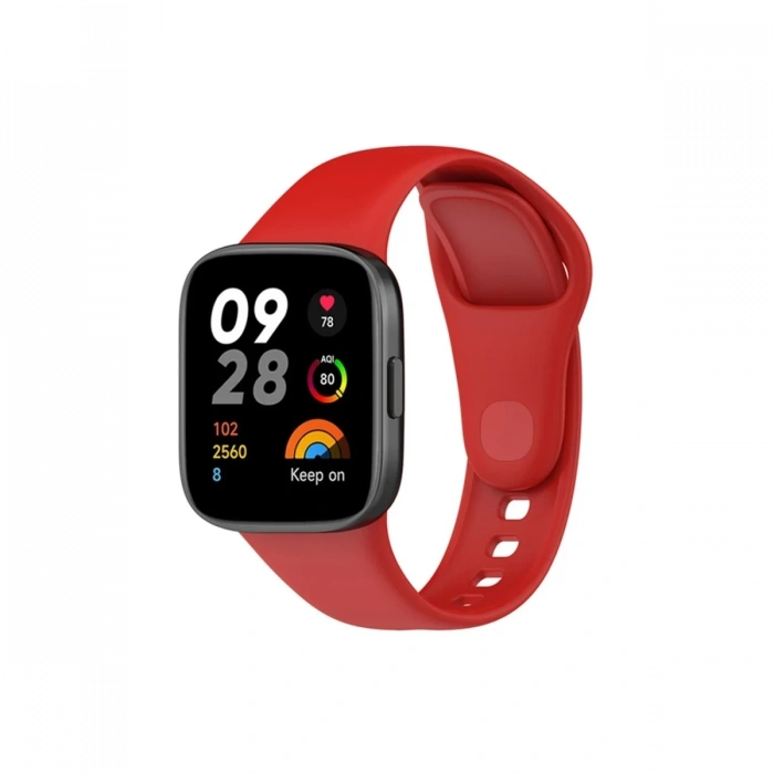 Mey İthalat®   Redmi Watch 3 Klasik Kordon - Kırmızı