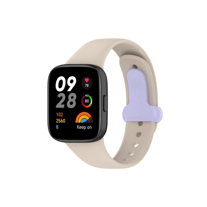 Mey İthalat®   Redmi Watch 3 Origin Silikon Kordon - Bej