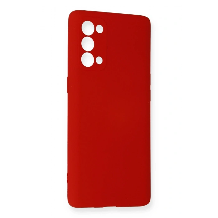 Mey İthalat®   Reno 5 Pro Kılıf Nano içi Kadife Silikon - Kırmızı