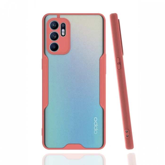 Mey İthalat®   Reno 6 Kılıf Platin Silikon - Pembe
