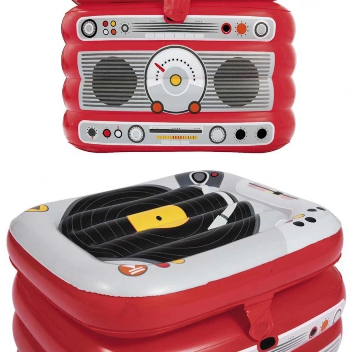 Mey İthalat®  Retromusic Portatif Şişme Buzdolabı 31 Litre