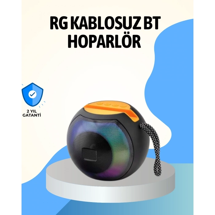 Mey İthalat® RGB Led Işıklı Güçlü Baslı Kablosuz Hoparlör
