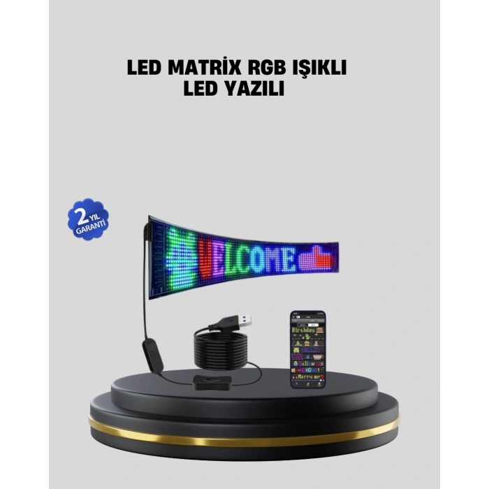 Mey İthalat® RGB LED Panel Renkli Işık Efektli Dekoratif Aydınlatma