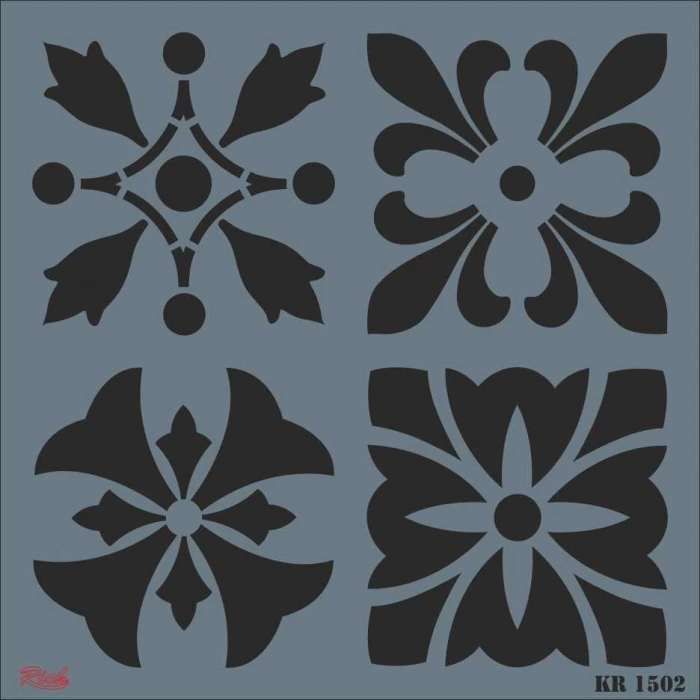 Mey İthalat® Rich KR 1502 Fayans Stencil 30X30 cm