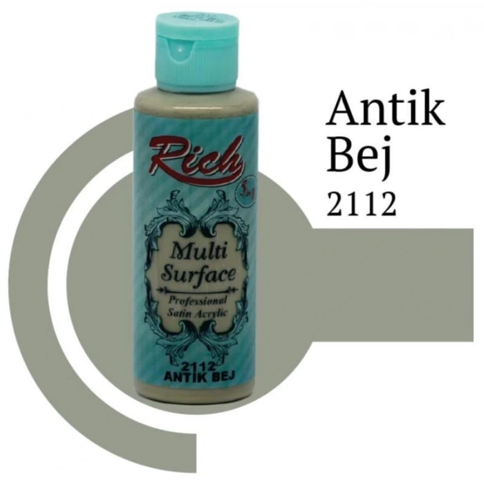 Mey İthalat® Rich Multi Surface 2112 Antik Bej Akrilik Boya 120 cc