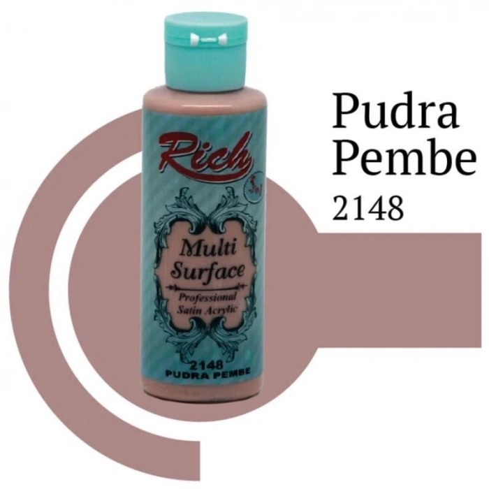 Mey İthalat® Rich Multi Surface 2148 Pudra Pembe Akrilik Boya 120 cc