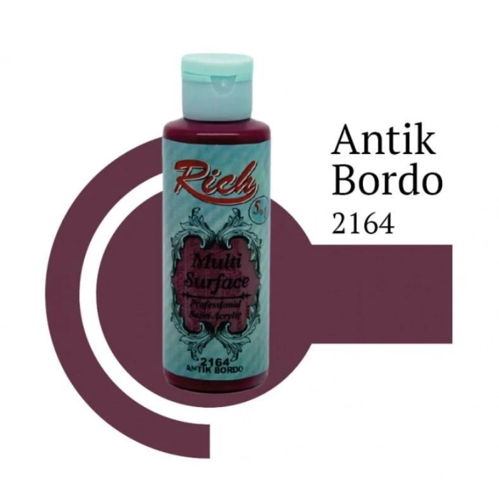 Mey İthalat® Rich Multi Surface 2164 Antik Bordo Akrilik Boya 120 cc